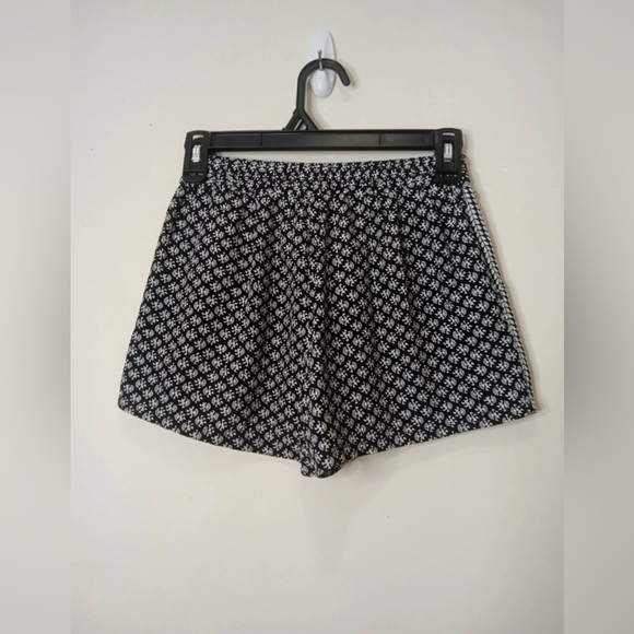 BeBop Black & White Boho Printed Drawstring Shorts XS - Picture 3 of 9
